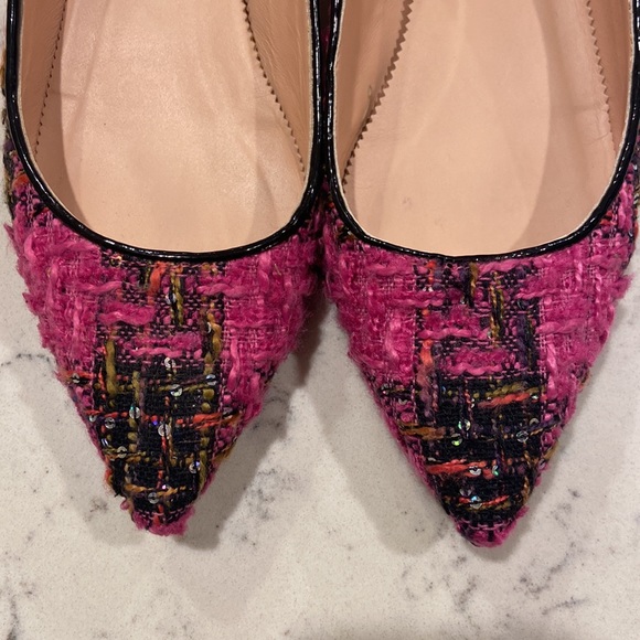 j.crew pink tweed flats - Picture 3 of 7